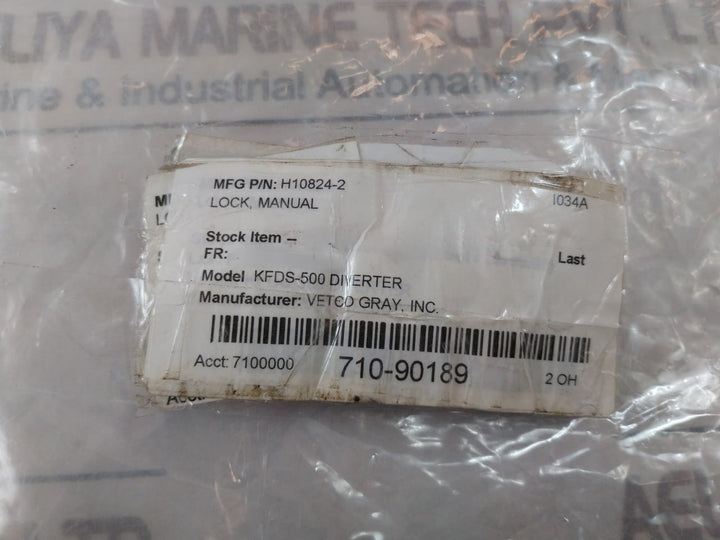 Vetco Gray Kfds-500 Diverter Manual Lock H10824-2 Nc