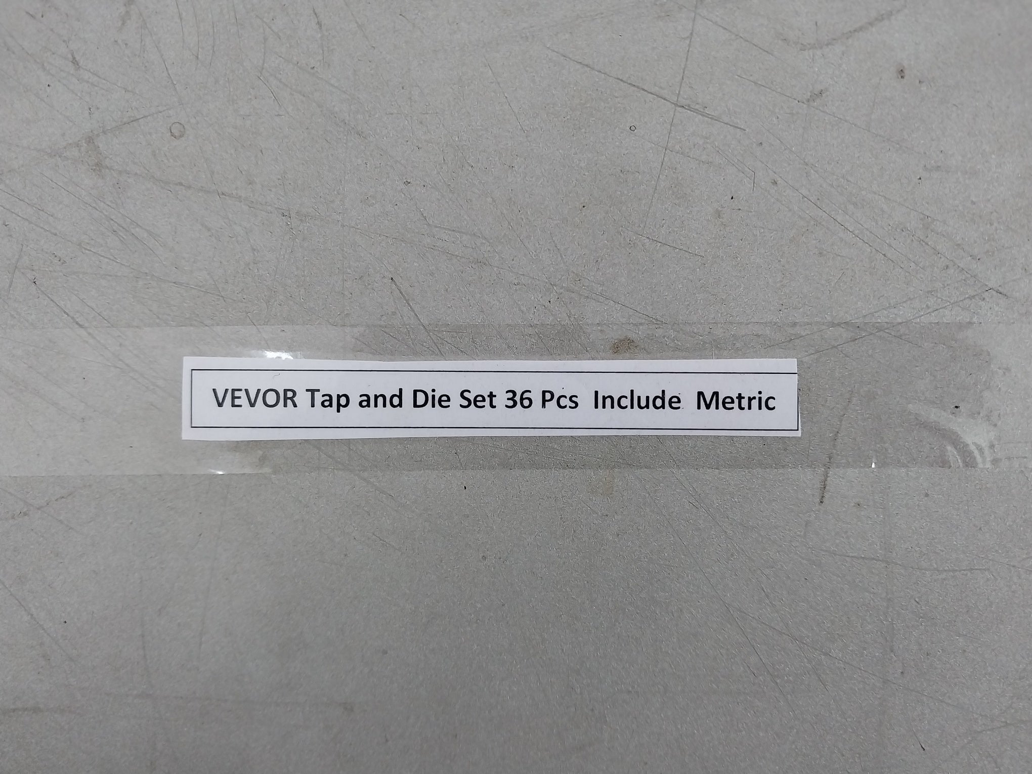 Vevor Tap & Die Set M3 - M18 & 1M1-10 W 1/16-3/8 25.4X9.5 & 3 M5-20 (Incomplete)