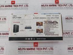 Vga Splitter Vga-2002 2-port 200Mhz Video Splitter With Ac/Dc Adaptor