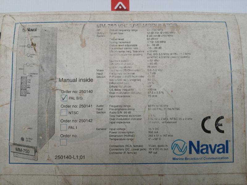 Vhf/Uhf Tv Modulator Mm-750 Naval