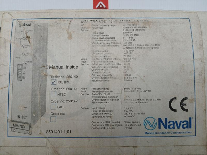 Vhf/Uhf Tv Modulator Mm-750 Naval