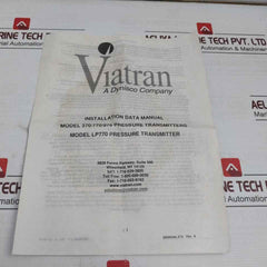 Viatran 5705Arsngnynz Pressure Transmitter 12-28Vdc 0-300 Psis -40°F To 300°F