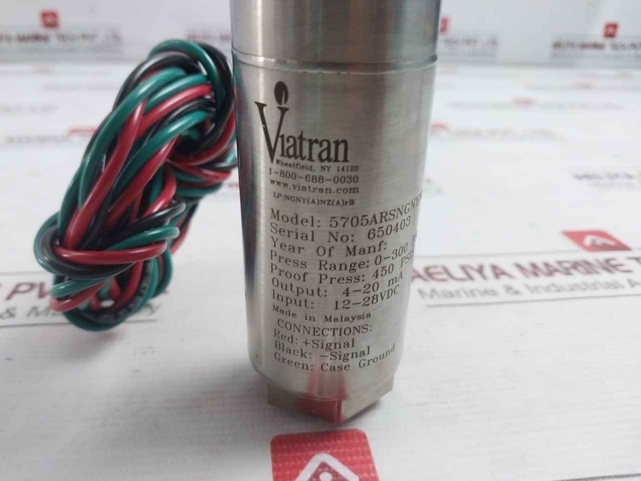 Viatran 5705Arsngnynz Pressure Transmitter 12-28Vdc 0-300 Psis -40°F To 300°F