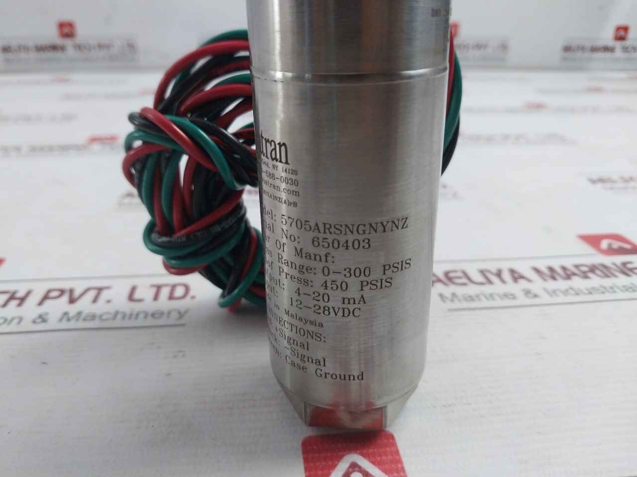 Viatran 5705Arsngnynz Pressure Transmitter 12-28Vdc 0-300 Psis -40°F To 300°F