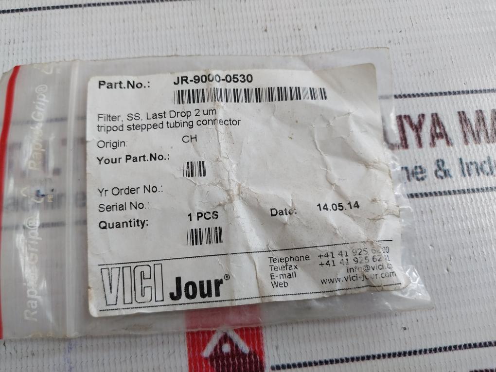 Vici Jour Jr-9000-0530 Tripod Stepped Tubing Connector Filter 2 µM