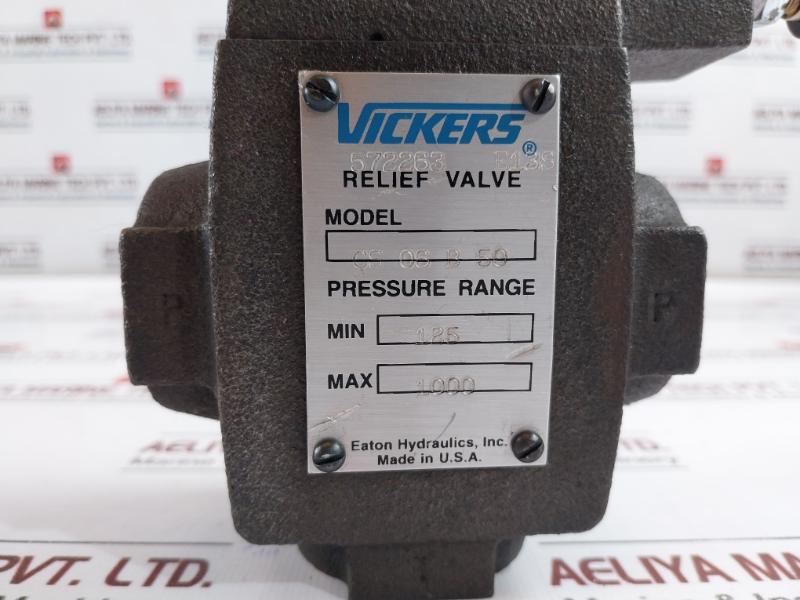 Vickers Cs 06 B 50 Hydraulic Relief Valve 572263 E13s