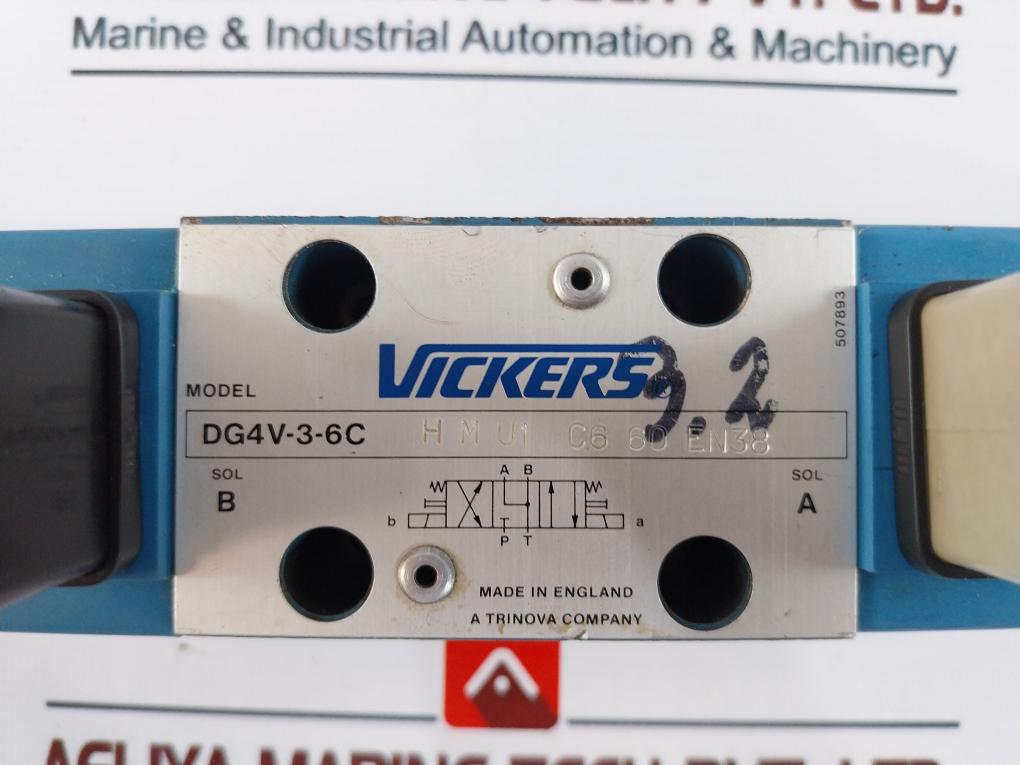 Vickers Dg4V-3-6C H M U1 C6 60 En38 Solenoid Operated Directional Valve