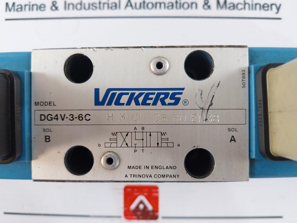 Vickers Dg4V-3-6Ch M U1 C6 60 En38 Solenoid Operated Directional Valve 507848