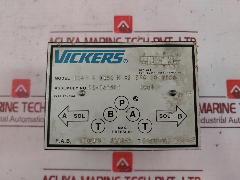 Vickers Dg4v 4 016c M X2 Er4 10 S585 Directional Control Valve 02-357507