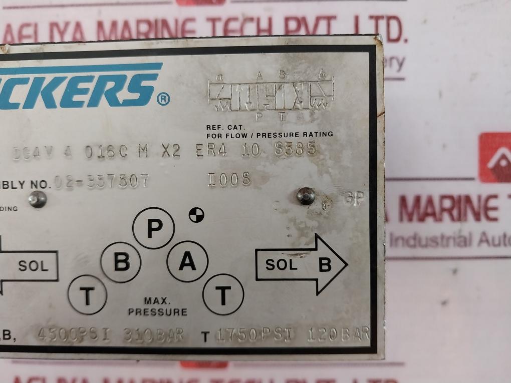 Vickers Dg4v 4 016c M X2 Er4 10 S585 Directional Control Valve 02-357507