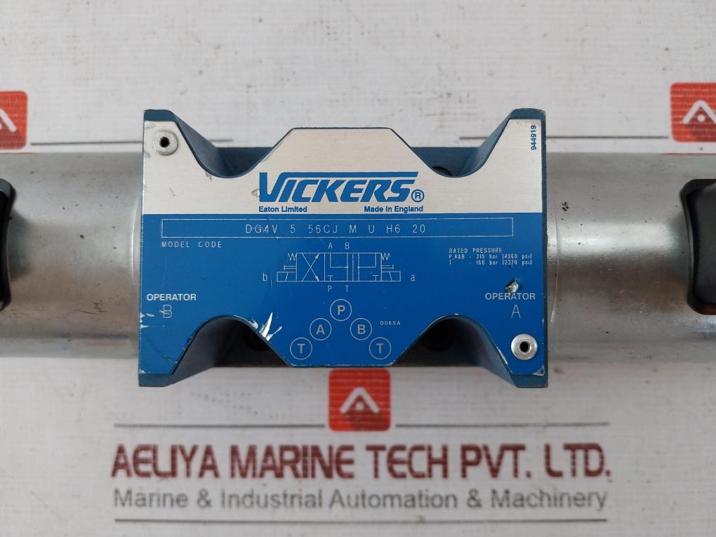 Vickers Dg4V 5 56Cj M U H6 20 Directional Control Valve 944919 24V Dc 39W