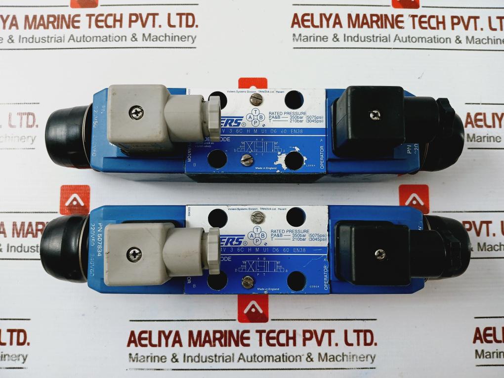 Vickers Dg4V 3 6C H M U1 D6 60 En38 Solenoid Control Valve 350Bar 220V/240V