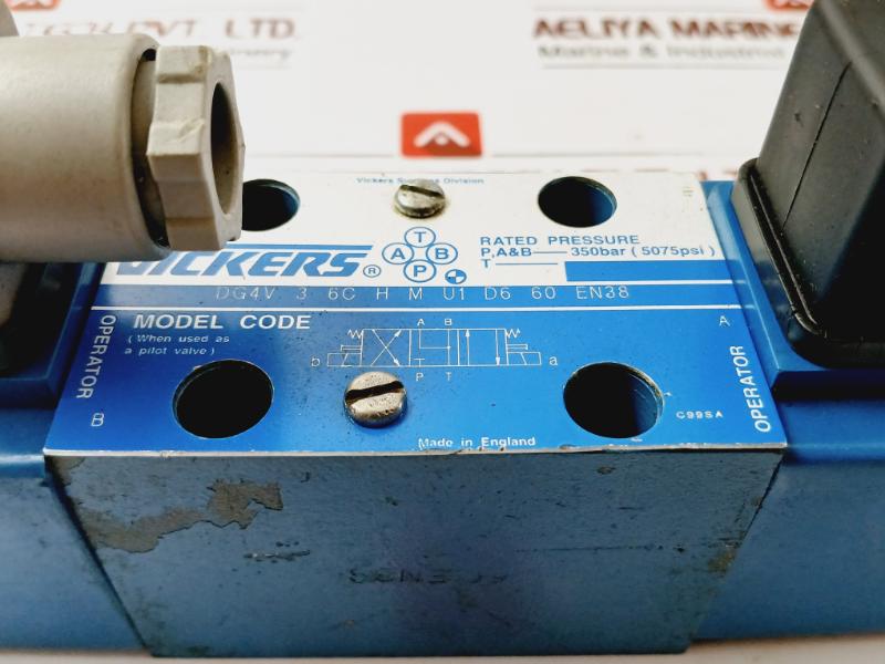 Vickers Dg4v 3 6c H M U1 D6 60 En38 Solenoid Directional Control Valve 507834