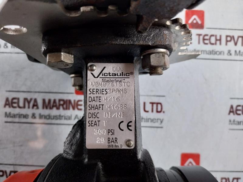 Victaulic V040761STC 4" Butterfly Valve 300 PSI/29 Bar 416SS