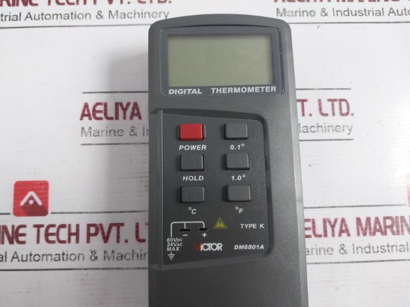 Victor Dm6801A Digital Thermometer Type K 60Vdc 24Vac Max