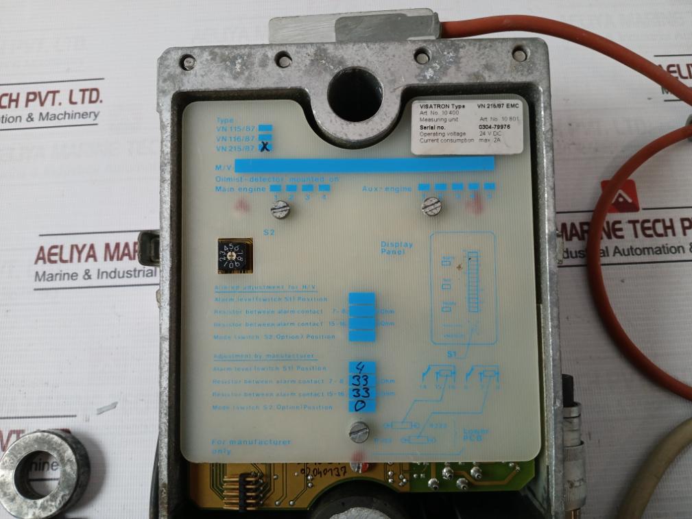 Visatron Vn 215/87 Emc Oil Mist Detector 24Vdc 2A Ip54 60,00 Mmh2O, 33K Ohm