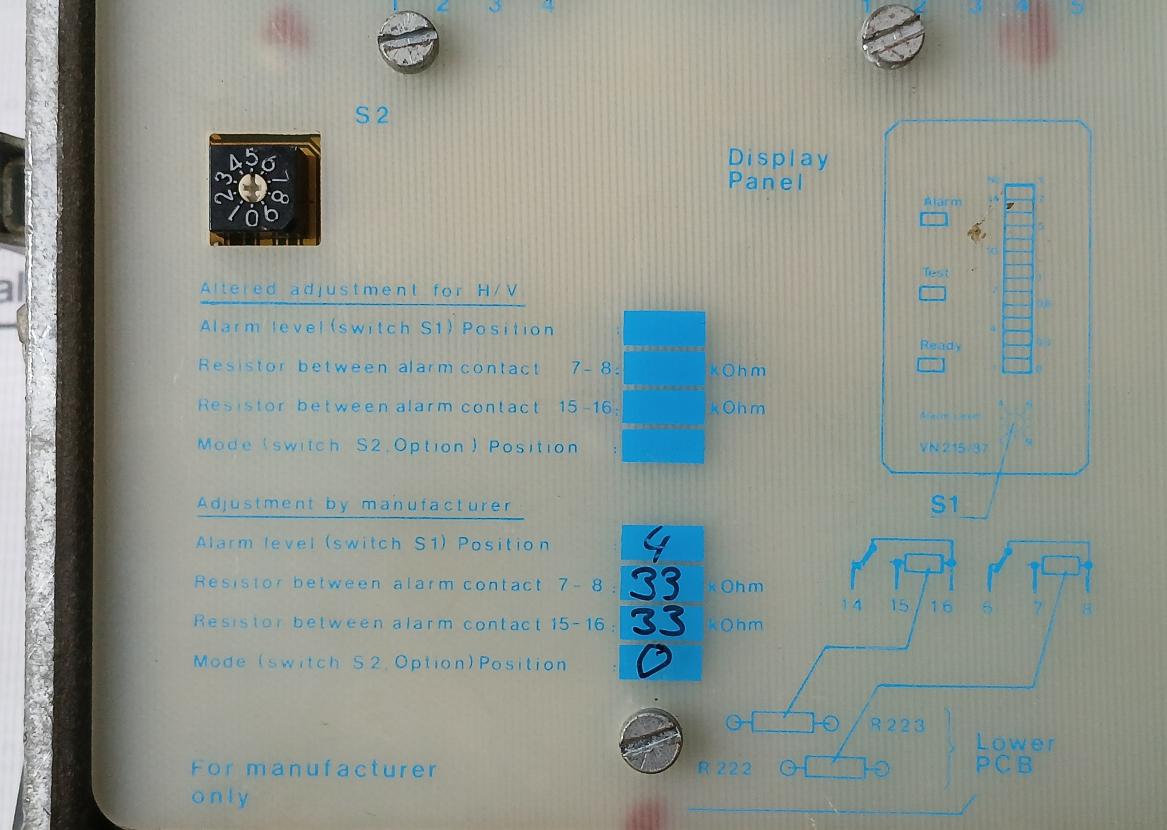 Visatron Vn 215/87 Emc Oil Mist Detector 24Vdc 2A Ip54 60,00 Mmh2O, 33K Ohm