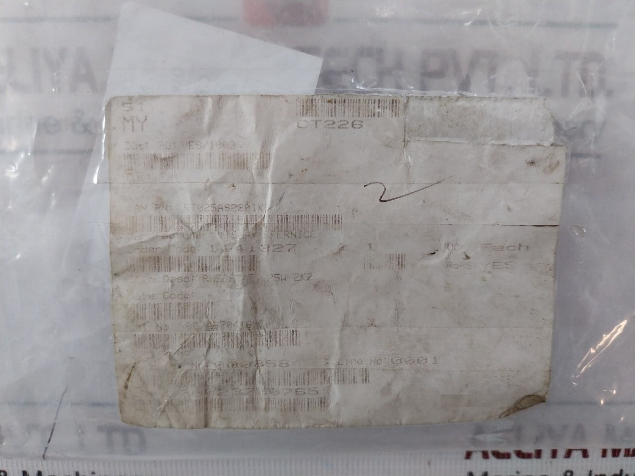 Vishay Rt25L Wirewound Rheostat/Potentiometer Duk1110391379 25W 0.107A