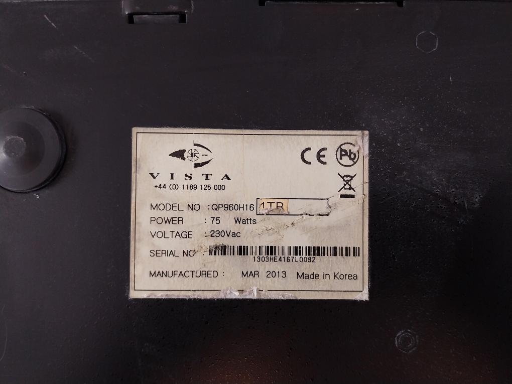 Vista Qp960H16-1Tb Quantum Plus 960H Digital Video Recorder 230Vac