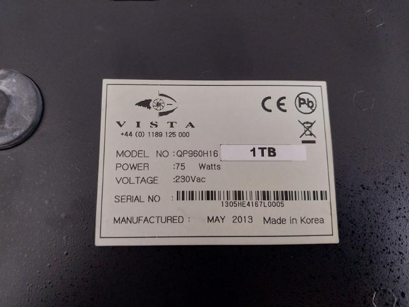 Vista Qp960h16-1tb Digital Video Recorder 230vac 75w