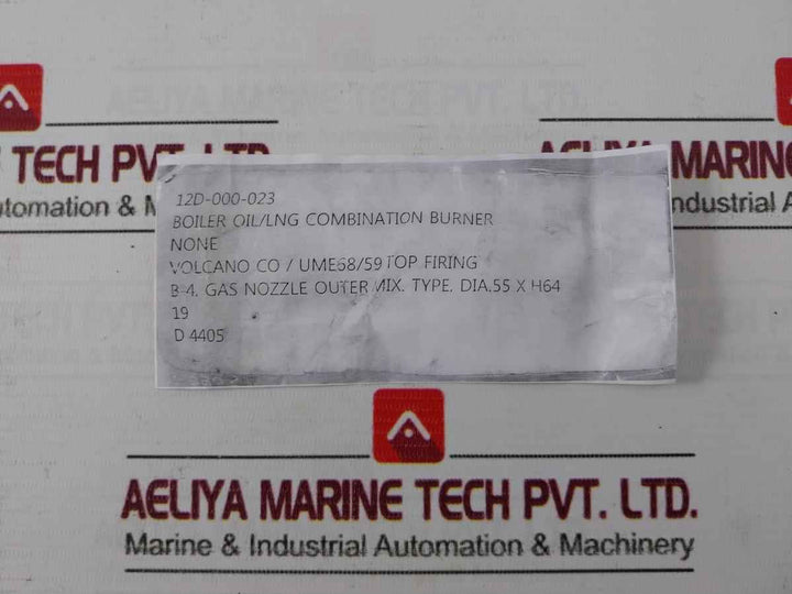Volcano Lng Combination Burner Dia.55Xh64 Ume68 D4405