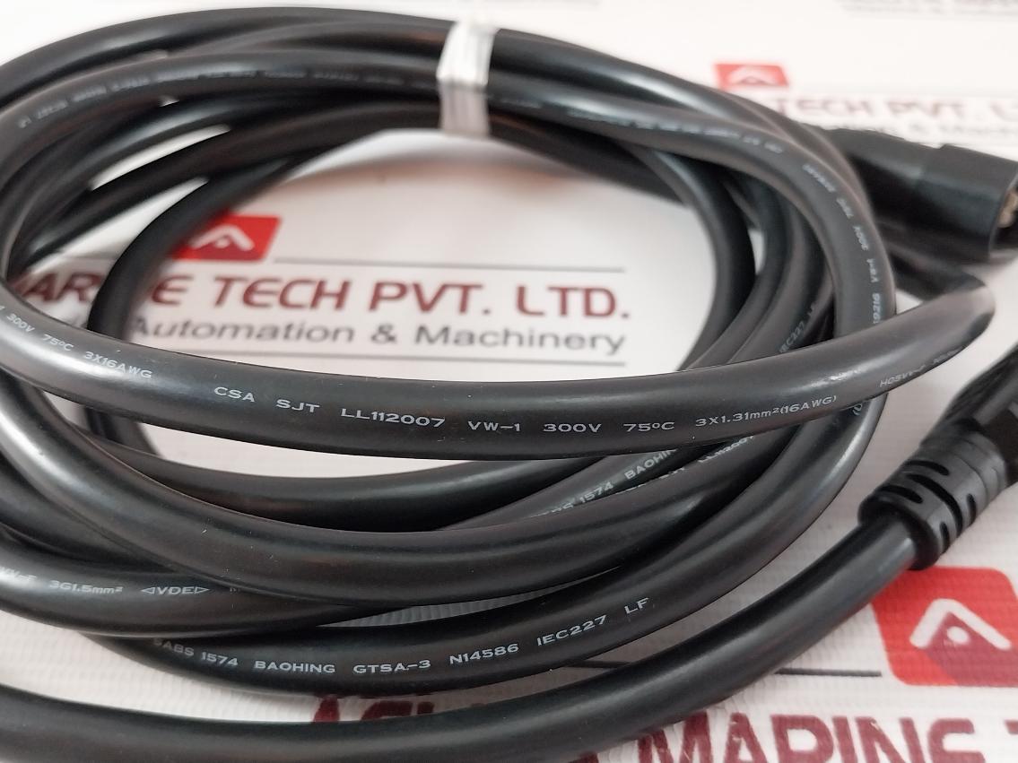 Volex V1625Bs Power Cable Cord E62405Sp 10A 250V- 3G1.5Mm2 Gtsa-3 4-mt