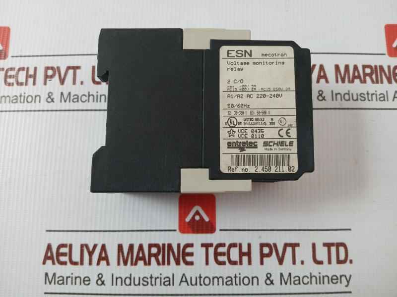 Voltage Monitoring Relay 2.450.211.02 Schiele Ac 220-240V 50/60Hz