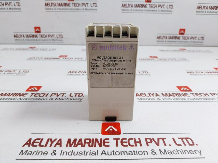 Voltage Relay M200-v33U Multitek Input-450V L-l 50/60Hz