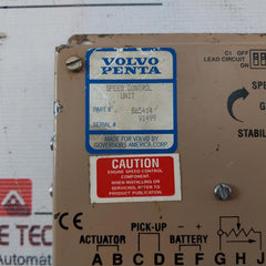 Volvo Penta 865414 Speed Control Unit Rev F Pc151