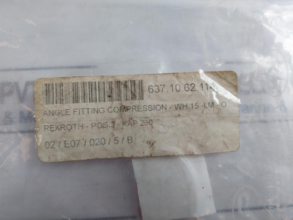 Voss 7 20 C Fitting Compression-wh 15-lm-o Screw Connection