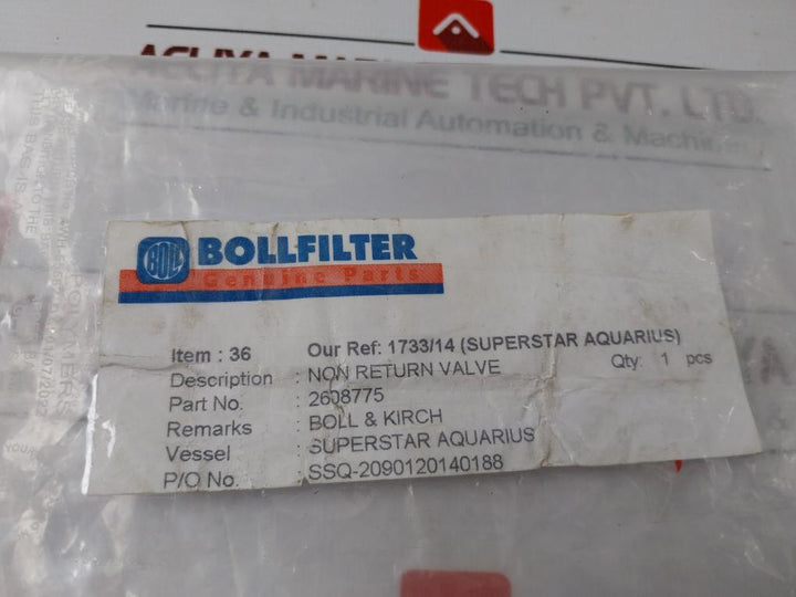 Voss 95 De L8 Non-return Valve 0.5 Bar Fkm