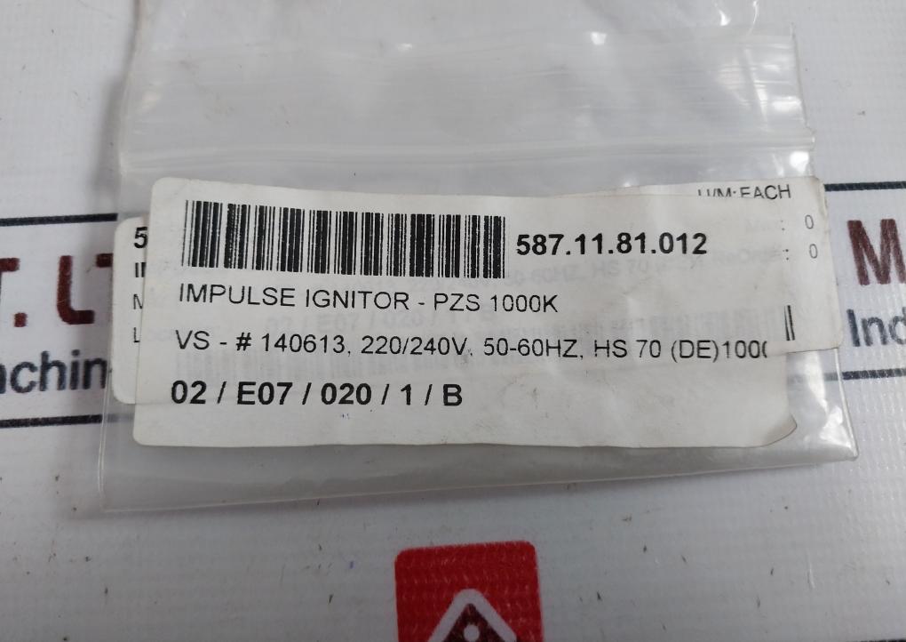 Vossloh Schwabe Pzs 1000k Impulse Ignitor 50-60 Hz