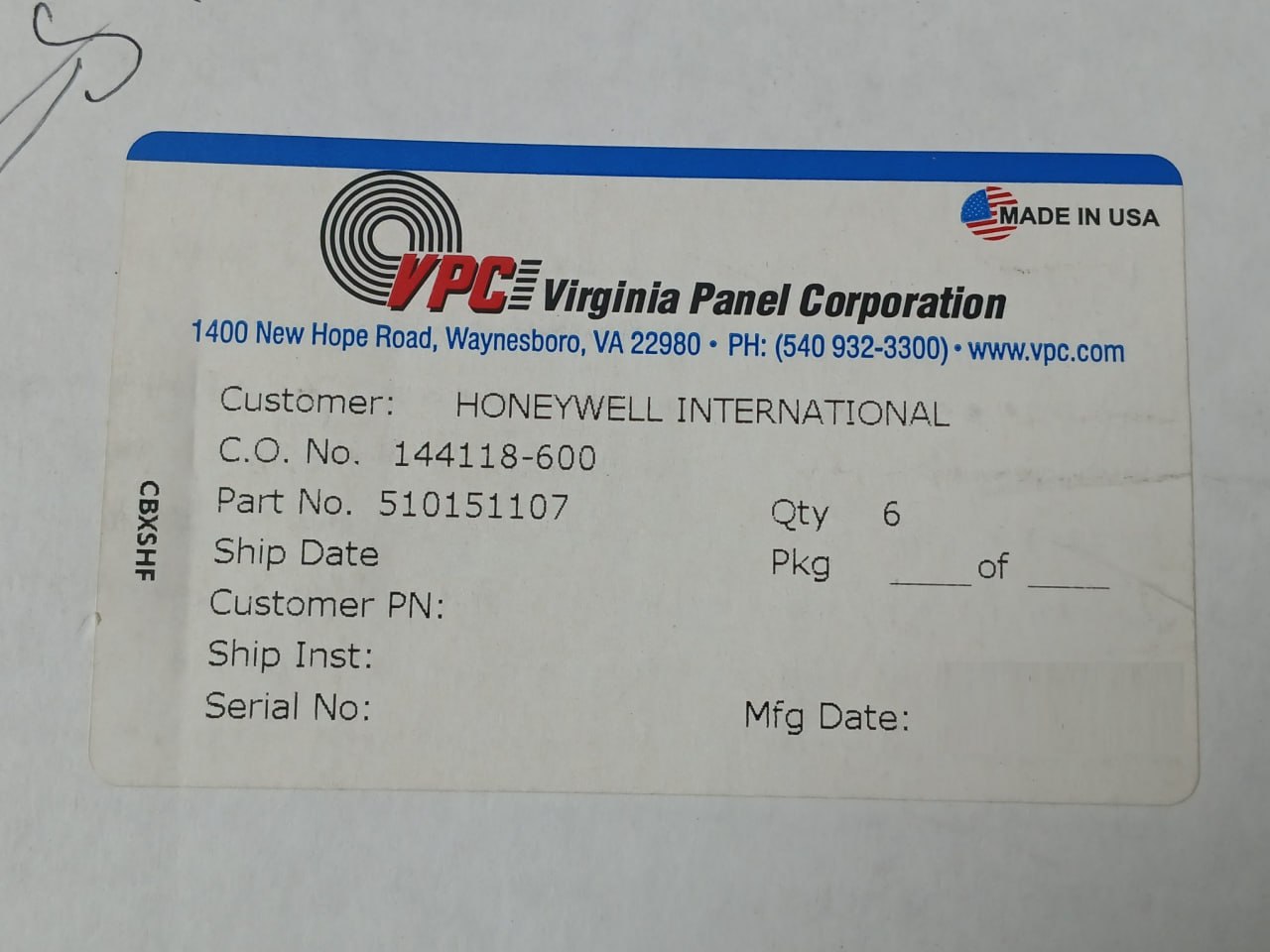 Vpc 510151107 Signal Module St-800 Rev. D, Cbxshf