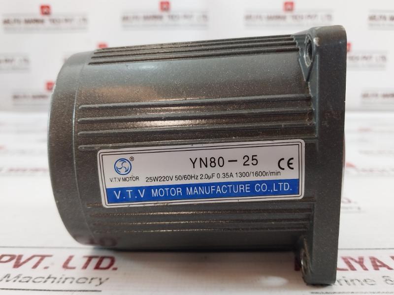 Vtv Motor Yn80-25 Precision Gear Motor 25W 220V 50/60Hz 2.0µF 0.35A