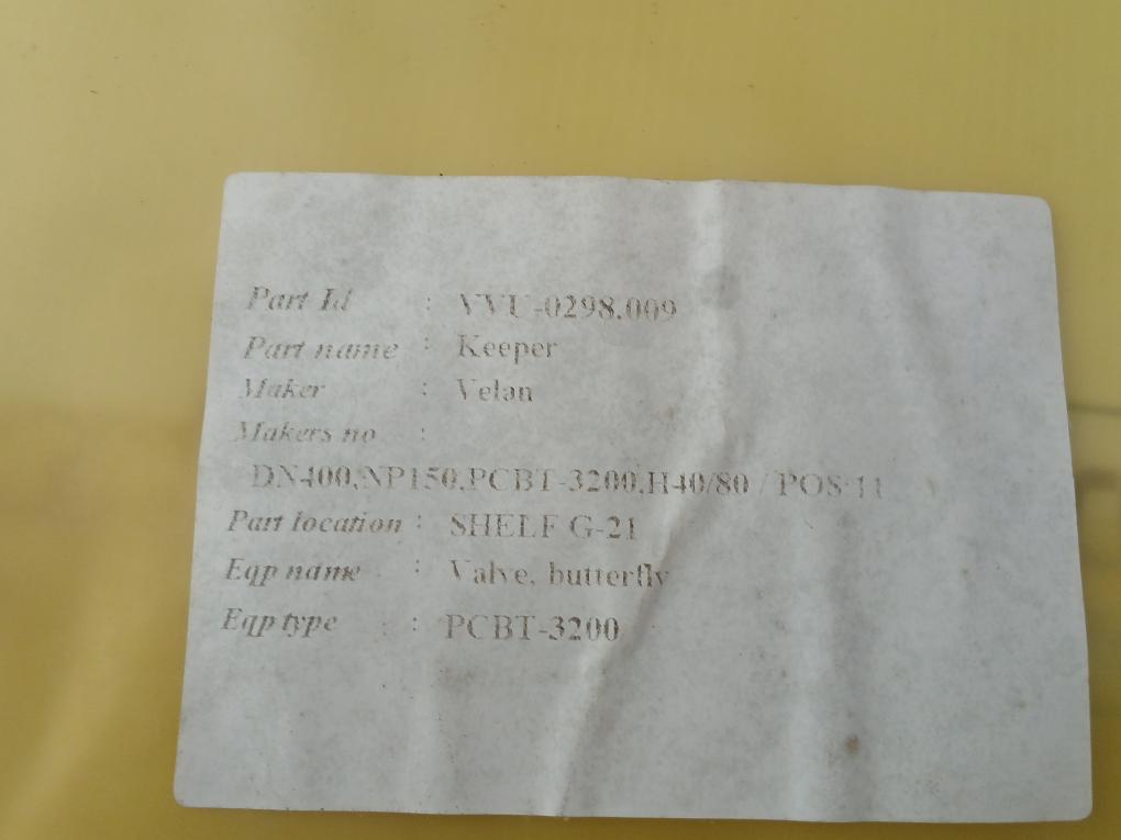 Vvu-0298.009 Valve Gasket Velan
