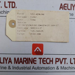 Vvu-0298.301 Butterfly Valve Gasket Velan