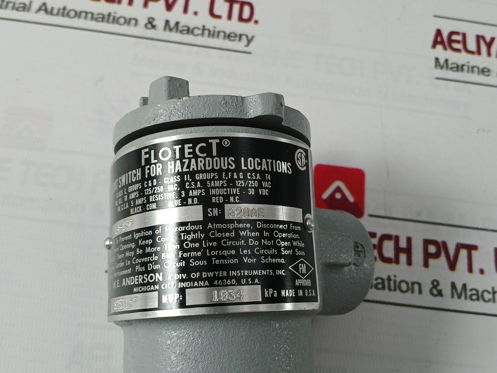 W.E. Anderson La-150 Flotect Float Switch 1034 Kpa