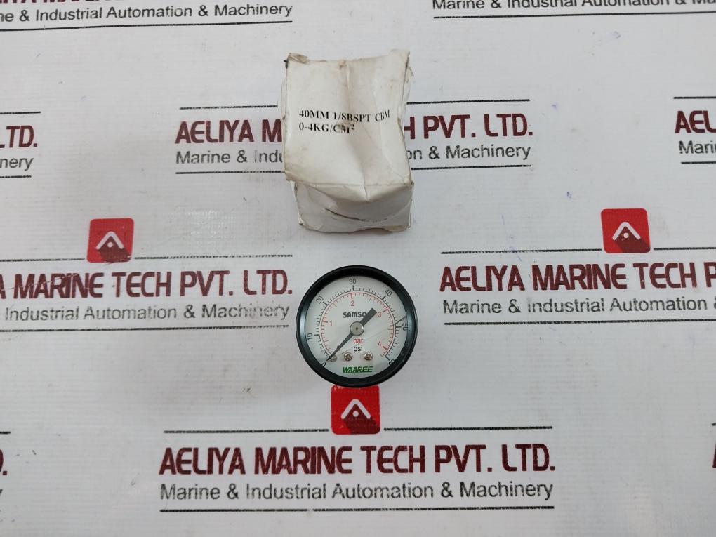 Waaree Pressure Gauge 0-4 Bar 0-60 Psi 40Mm