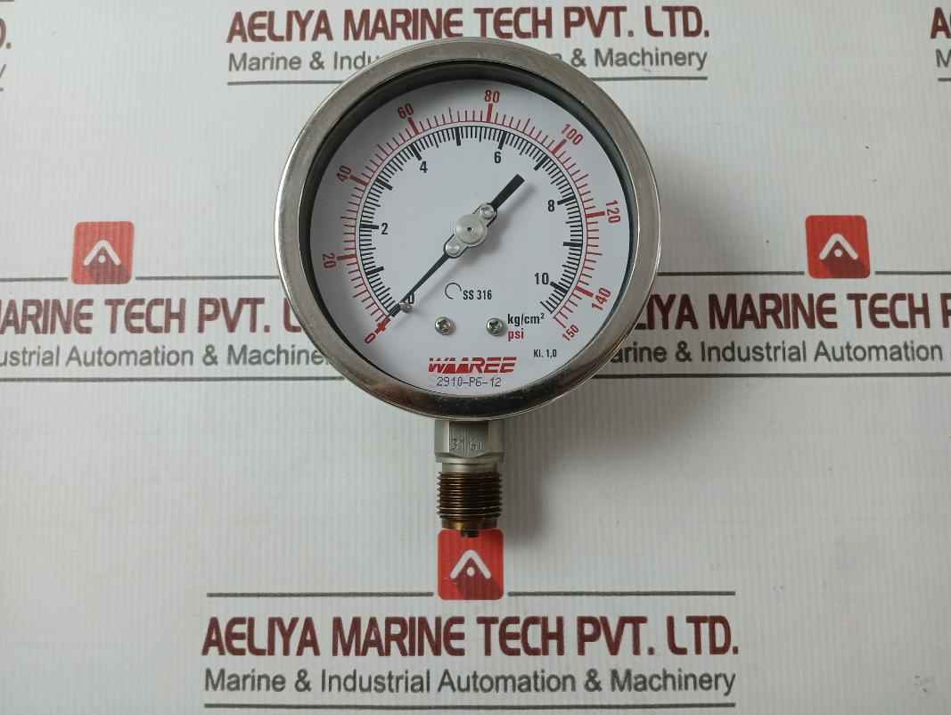 Waaree Ss 316 Pressure Gauge 0-150 Psi