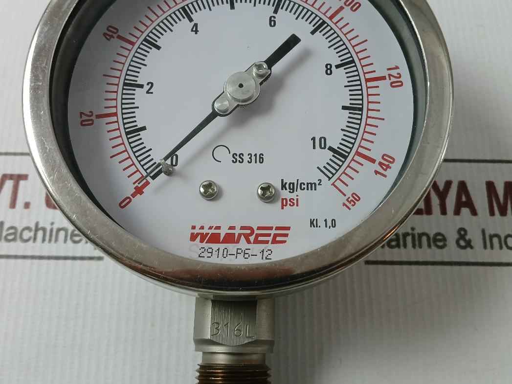 Waaree Ss 316 Pressure Gauge 0-150 Psi