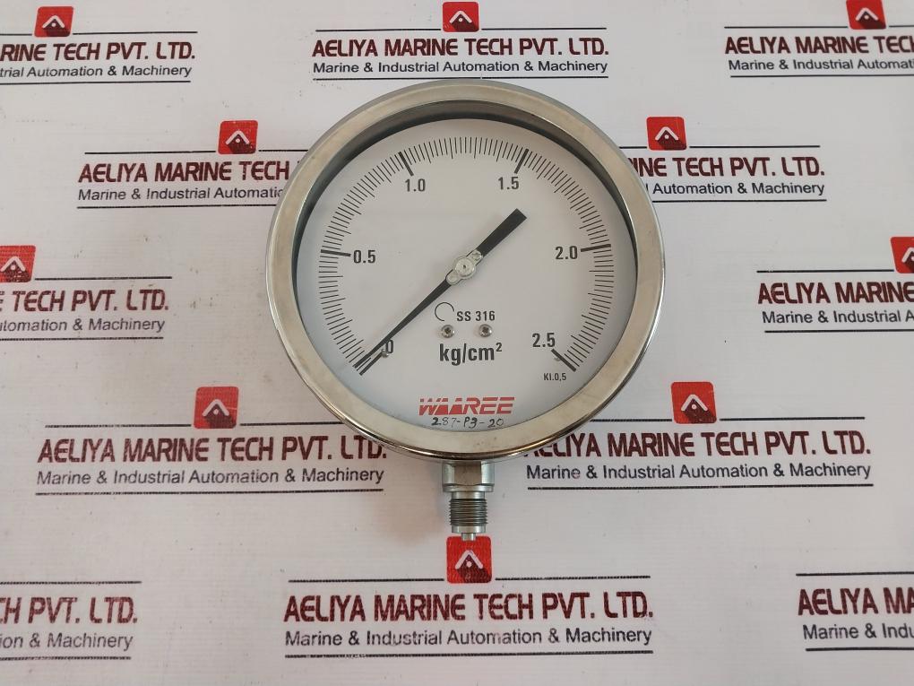 Waaree Ss 316 Sealed Diaphragm Pressure Gauge 0-2.5 Kg/cm2