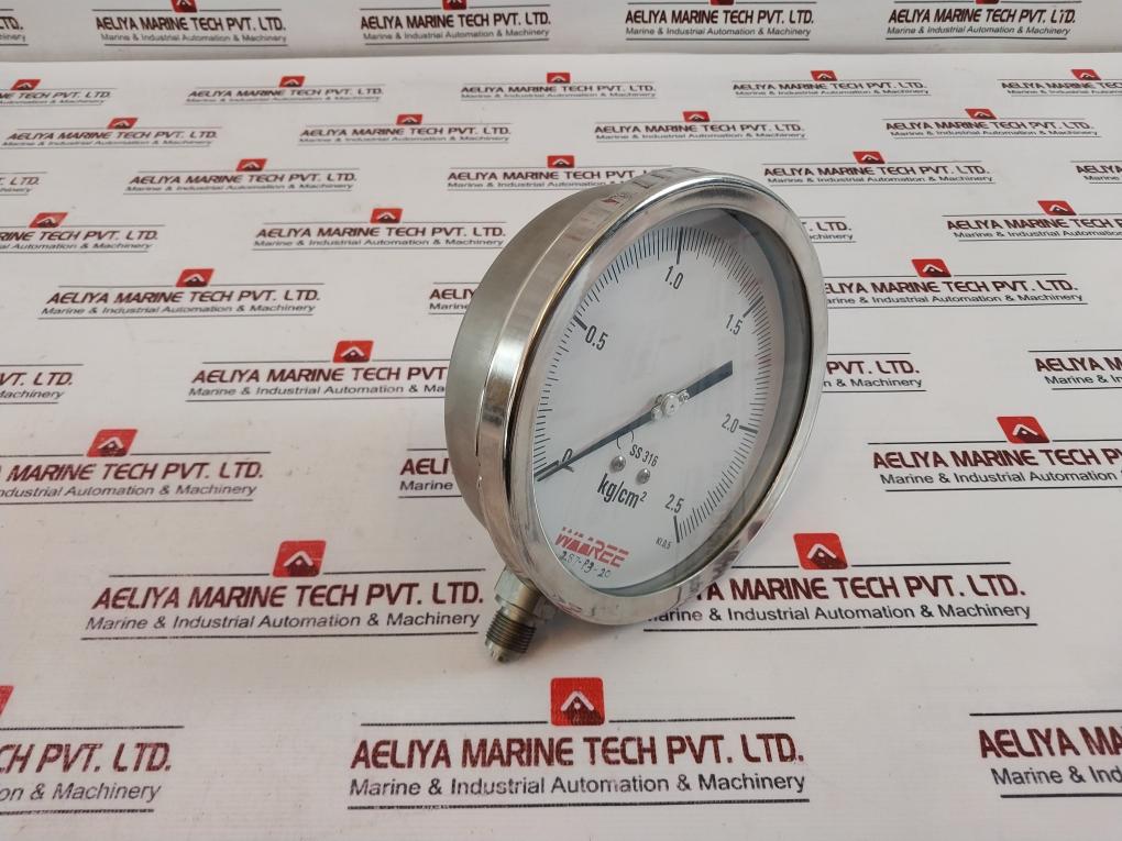 Waaree Ss 316 Sealed Diaphragm Pressure Gauge 0-2.5 Kg/cm2