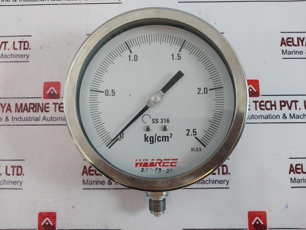 Waaree Ss 316 Sealed Diaphragm Pressure Gauge 0-2.5 Kg/cm2