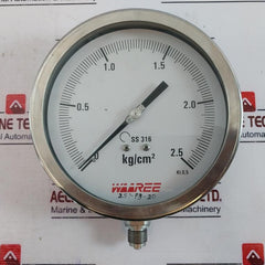 Waaree Ss 316 Sealed Diaphragm Pressure Gauge 0-2.5 Kg/cm2