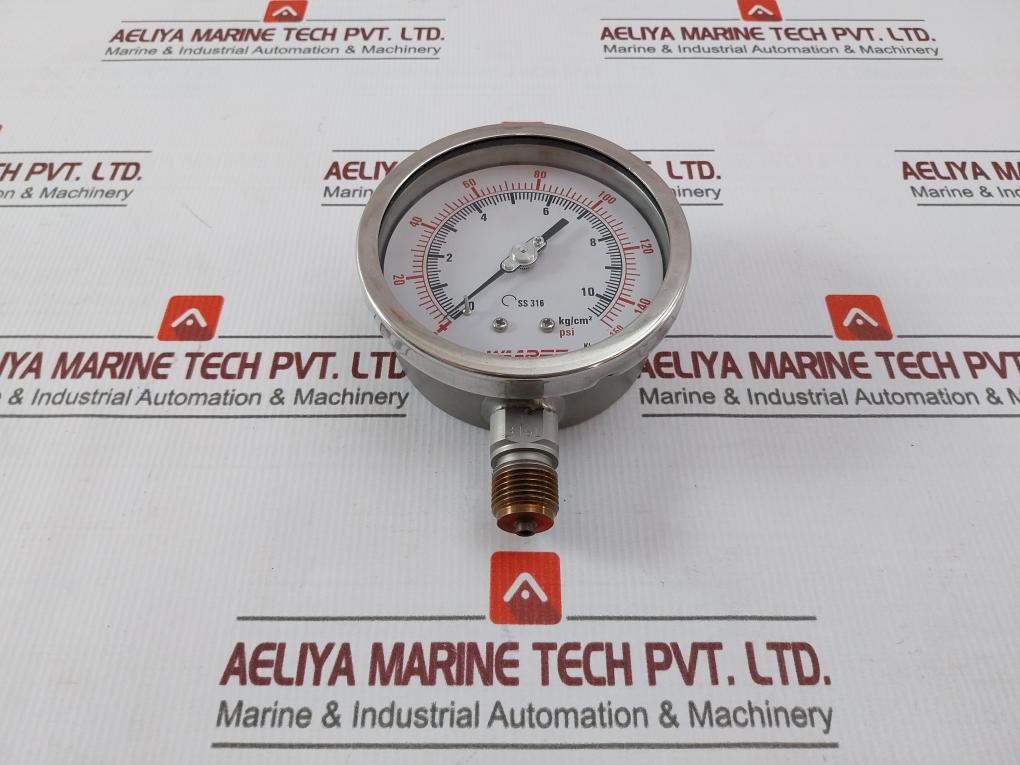 Waaree 2910-p6-10 Vacuum Pressure Gauge 0-150 Psi
