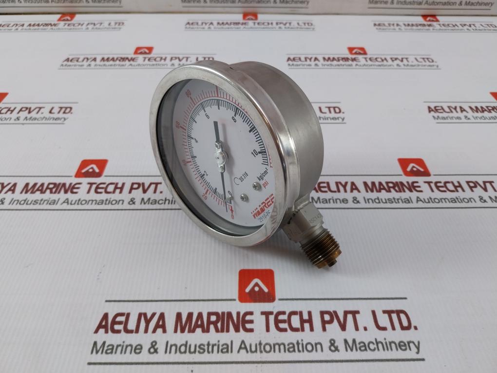 Waaree 2910-p6-10 Vacuum Pressure Gauge 0-150 Psi