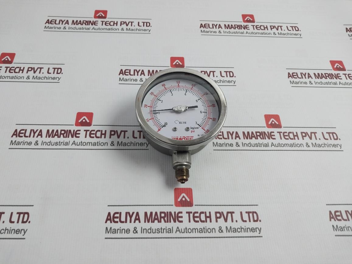 Waaree Ss 316 Pressure Gauge 0-100 Psi