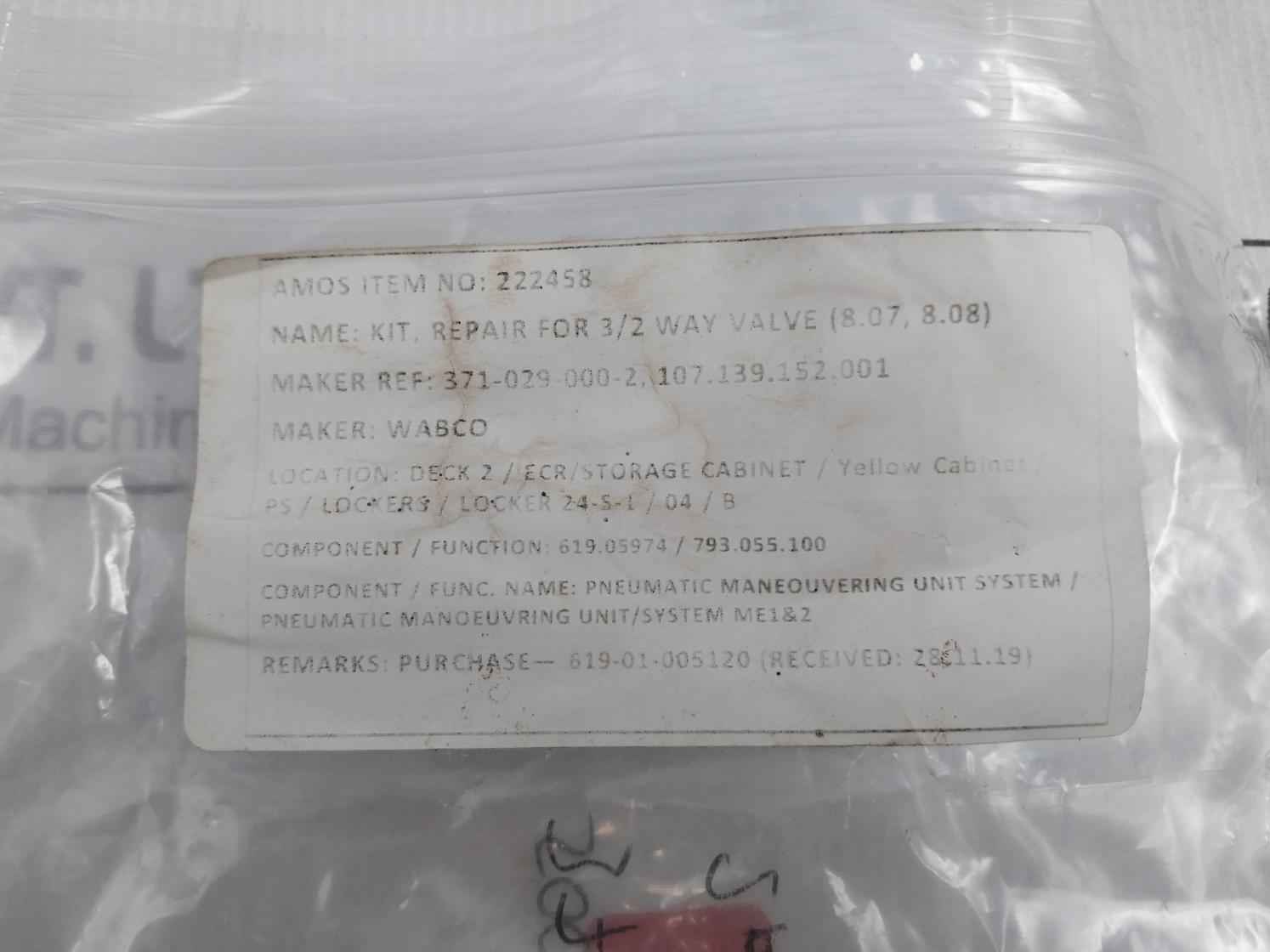 Wabco 371-029-000-2 Repair Kit 222458