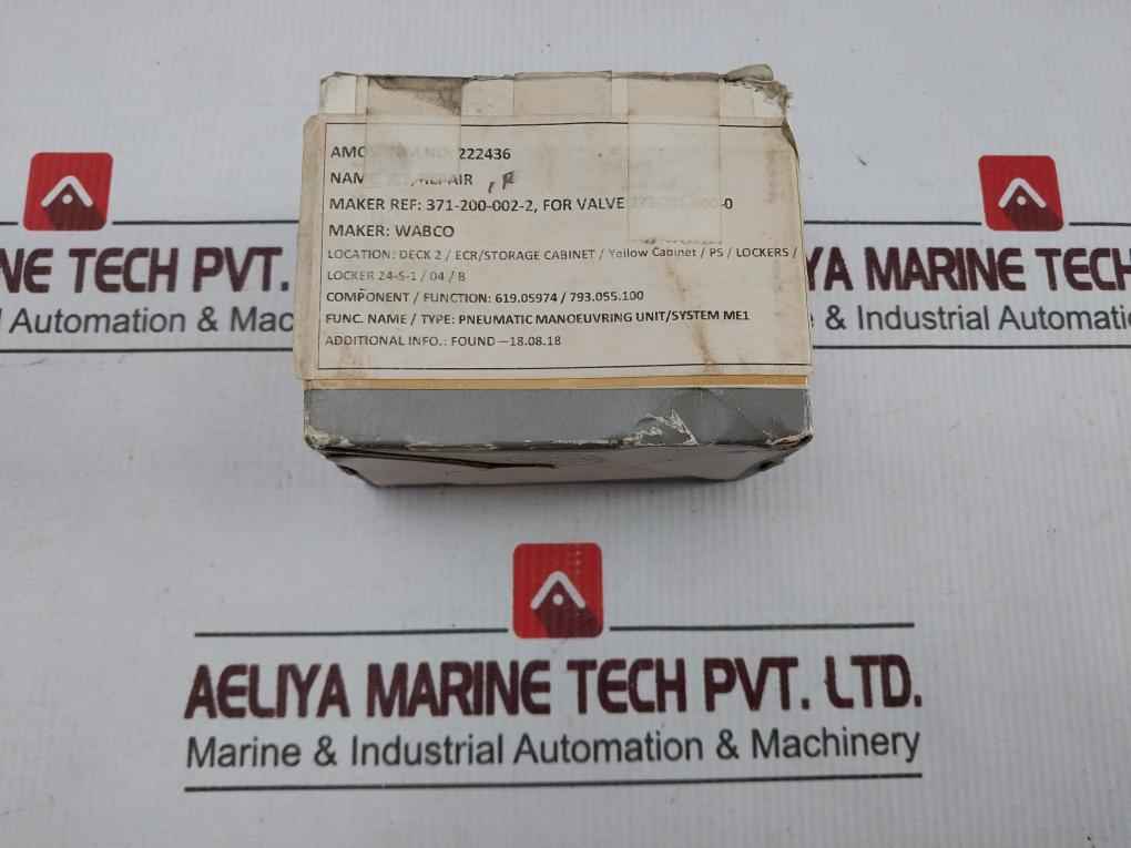 Wabco 371-200-002-2 3/2-way Pneumatic Valve Repair Kit Manoeuvring Unit