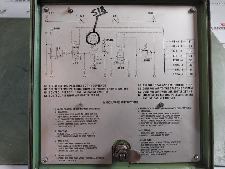 Wabco 5726162020 Sulzer Hydraulic Valve Speed Setting Box 8900305140 0-6Bar